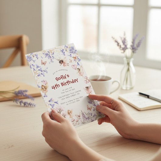 Invitation Enchanted Forest Fairy Treehouse Birthday Invite