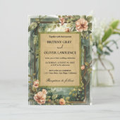 Invitation Enchanted Forest Path of Magical flower wedding    (Debout devant)