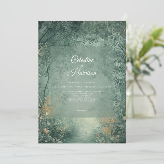 Invitation Enchanted Forest Wedding (Debout devant)