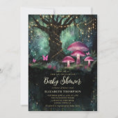 Invitation Enchanted Forest Woodland Magical Tree Baby Shower (Devant)