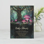 Invitation Enchanted Forest Woodland Magical Tree Baby Shower (Debout devant)