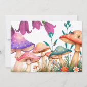 Invitation Enchanted Garden Mushroom Birthday Party Invite (Dos)