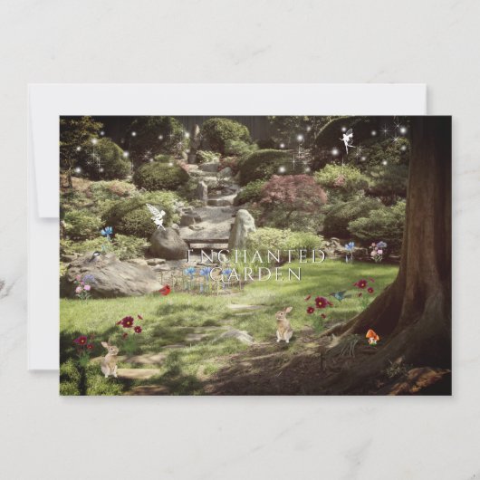 Invitation Enchanted Garden Sweet sixteen (Devant)