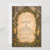 Invitation Enchanted Ivy Gothic Autumn Wedding (Devant)
