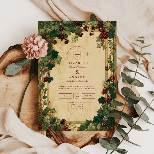 Invitation Enchanted Ivy Greenery Mariage