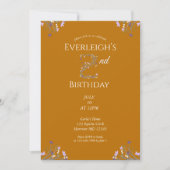 Invitation Enchanted Jungle Lion Second Birthday (Devant)