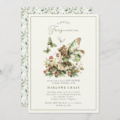 Invitation Enchanted Little Fairy Baby shower (Devant / Derrière)