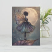 Invitation Enchanted Moonlight Fairy Watercolor Fantasy (Debout devant)