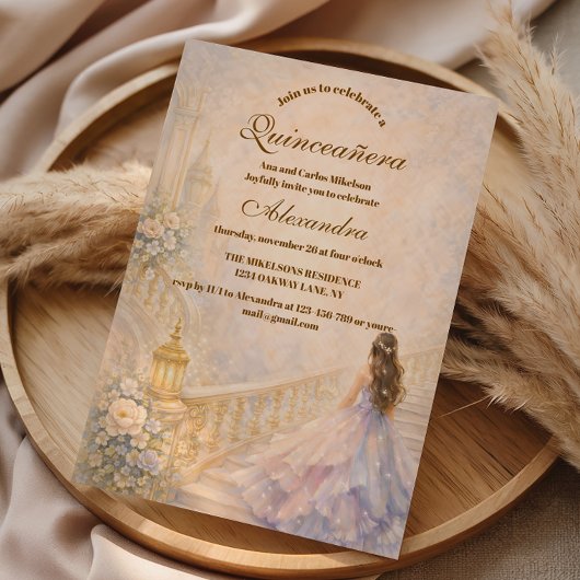 Invitation Enchanted Palace Fairytale Quinceañera