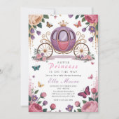 Invitation Enchanted Princess Carriage Baby Shower (Devant)