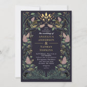 Invitation Enchanted Raven Lilac Mariage gothique (Devant)