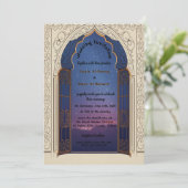 Invitation Enchanted Starry Night Moroccan Arch Wedding  (Debout devant)