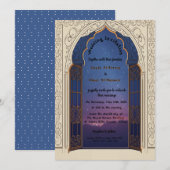Invitation Enchanted Starry Night Moroccan Arch Wedding  (Devant / Derrière)