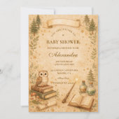 Invitation Enchanted Storybook Wizard Baby Shower (Devant)