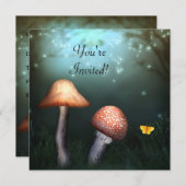 Invitation Enchanted Toadstool Garden Événement (Devant / Derrière)