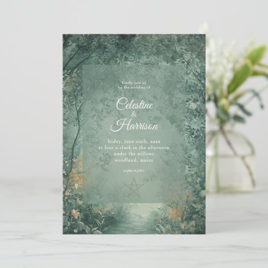 Invitation Enchanted Witch's Forest Wedding (Debout devant)