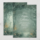 Invitation Enchanted Witch's Forest Wedding (Devant / Derrière)