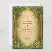 Invitation Enchanted Woodland Arch Wedding (Devant)