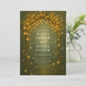 Invitation Enchanted Woodland Forest Fairy Lights Wedding (Debout devant)