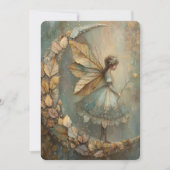 Invitation Enchanted Woodland Leaf Fairy Watercolor Fantasy (Devant)