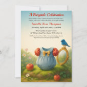 Invitation Enchanted Woodland Princess Baby Shower Fairytale (Devant)