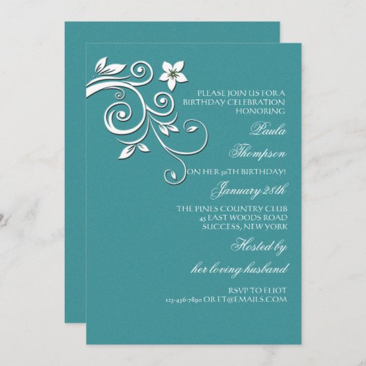 Invitation enchantée (Devant / Derrière)