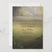 Invitation Enchantée Lumières Enchanté Forêt Rustique Mariage (Devant)