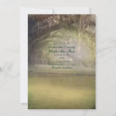 Invitation Enchantée Lumières Enchanté Forêt Rustique Mariage (Dos)