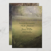 Invitation Enchantée Lumières Enchanté Forêt Rustique Mariage (Devant / Derrière)