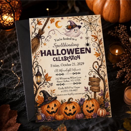 Invitation enchantée pour Halloween