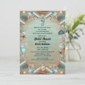 Invitation Enchantées sous les perles de ruban de douche de m (Debout devant)