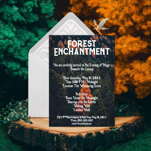 Invitation Enchantement de la graine de Whisperer : Forêt enc
