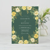 Invitation Enchantement de mariage Yellow Bloom (Debout devant)