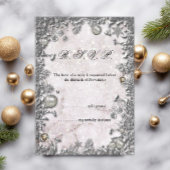 Invitation Enchantement d'hiver Mariage de Noël RSVP