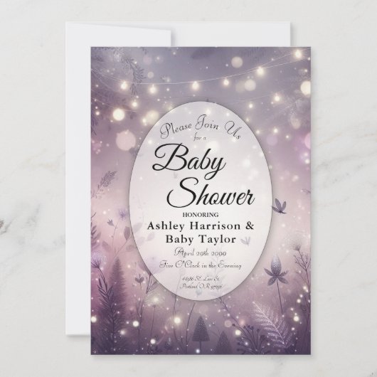 Invitation Enchantement Starlit dans le Baby shower Bloom (Devant)