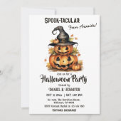 Invitation Enchanter Citrouille sorcière Casquette mignon Hal (Devant)