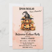 Invitation Enchanter Citrouille sorcière Casquette mignon Hal (Devant)