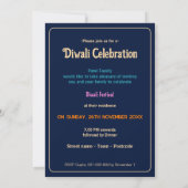Invitation Enchanter Diwali Delight avec Peacock bleu 🦚 (Dos)