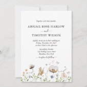 Invitation Enchanter Fleurs sauvages Whimsical Élégant Script (Devant)