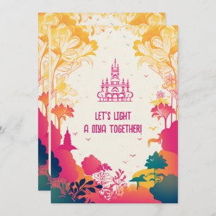 Invitation Enchanter Floral Diwali Délice 🪷