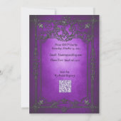 Invitation Enchanter Gothique Violet (Dos)
