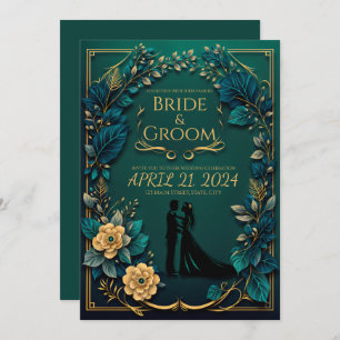 Invitation Enchanter l'amour : Emerald Green et Gold