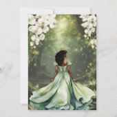 Invitation Enchanter Princesse & Frog robe verte Quinceañera (Dos)