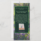 Invitation Enchanter Purple Green Floral Nature Lancement du (Dos)