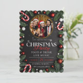 Invitation Enchanting Snowfall Christmas Party (Debout devant)