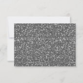 Invitation Enclosure de réception Navy Blue Silver Flourish (Dos)
