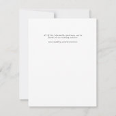 Invitation Enclosure de script classique absolu noir et blanc (Dos)