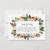 Invitation Enclosure Livres Oranges Botaniques pour Bébé Mign (Devant)