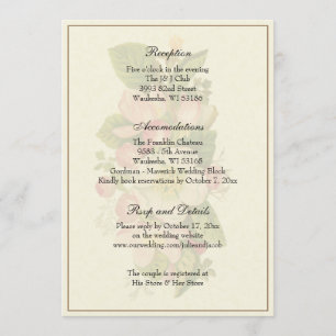 Invitation Enclosure simple et élégant de réception de mariag