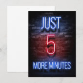 Invitation Encore cinq minutes de jeu (Devant / Derrière)